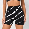 thumbnail image 1 of uublik Women Shorts Butt Lifter Super Soft Tie Dye Bike Shorts Black, 1 of 5