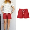 thumbnail image 1 of uublik Women Shorts Comfy Casual Comfy Shorts Vacation Shorts for Women Red S, 1 of 5