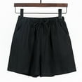 thumbnail image 1 of uublik Women Shorts Loose Super Soft Casual Shorts Black, 1 of 4