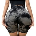 thumbnail image 1 of uublik Women Shorts Tie Dye Super Soft Butt Lifting Shorts Athletic Black, 1 of 3