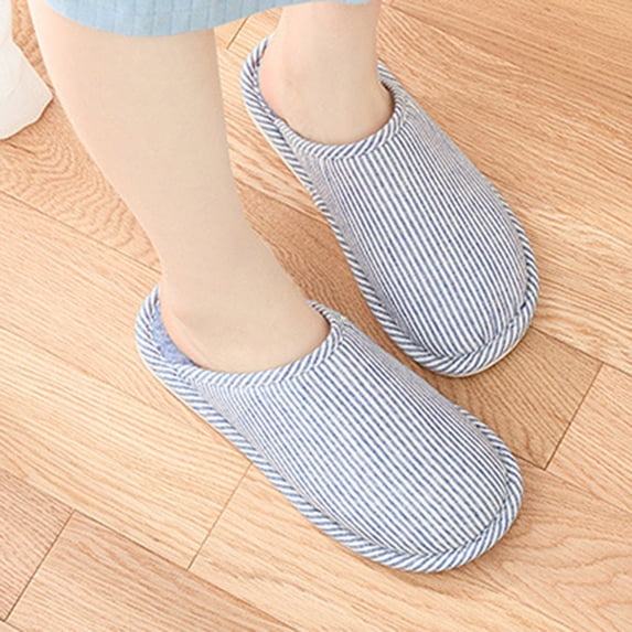 uublik Women Slippers Memory Foam House Slippers Indoor Outdoor Cozy Plush Closed Toe House Shoes, Light Blue