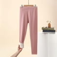 thumbnail image 1 of uublik Women Thermal Underwear Bottoms Thick Fleece Warm High Waisted Pants for Winter Snow, Pink, 1 of 5