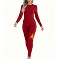 thumbnail image 1 of uublik Women Thermal Underwear Set Winter Fleece Thick Warm Long Johns Fleece Bottom Pajamas Set White, 1 of 6