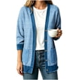 thumbnail image 1 of uublik Women's Cardigan Sky Blue Casual Long Sleeve Button Down Classic Jacket Fall Coat, 1 of 5