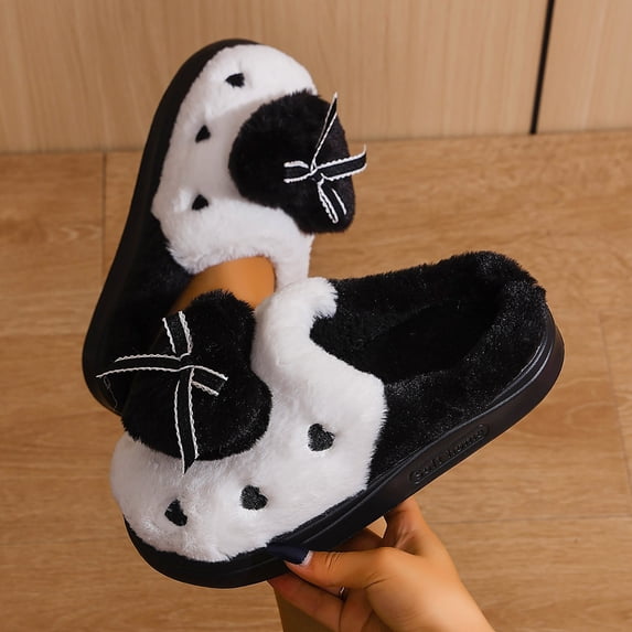 uublik Women's House Fuzzy Slippers Memory Foam House Slippers Indoor ...