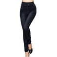 thumbnail image 1 of uublik Womens Capri Pants High Waist Jeggings Skinny Pants Pull on Leggings with Pockets Trendy Casual Pants, Black, 1 of 5