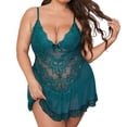 thumbnail image 1 of uublik Womens Comfy Lingerie Sets Valentine's Day Sleepwear Chemise Dress Lace Nighty Nightgowns Army Green XL, 1 of 2