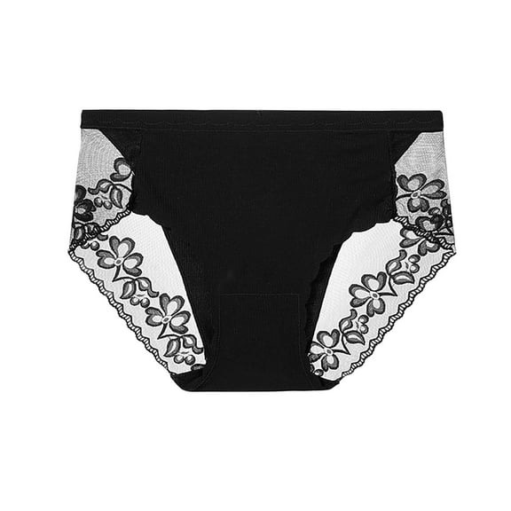 Womens Panties Black Ladies Seamless Brief Comfort Womens Lace Panties