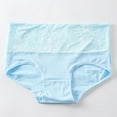 thumbnail image 1 of uublik Womens Period Panties Light Blue High Waisted Postpartum Underwear Soft Stretch Panties Full Coverage Briefs, 1 of 2