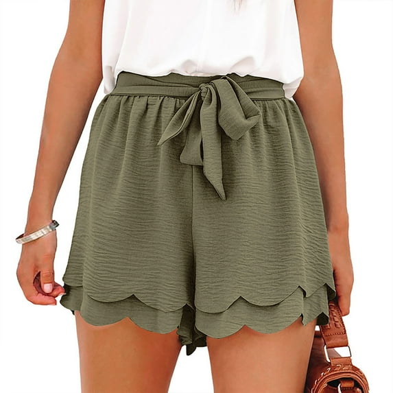 uublik Womens Shorts Casual Super Soft Loose Casual Shorts Summer Green