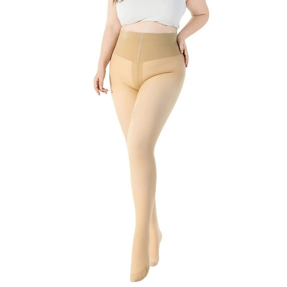 uublik Womens Warm Fleece Lined Tights Pantyhose High Waist Thermal Leggings Warm Winter Tights, Yellow