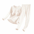 thumbnail image 1 of uublik Womens Warm Underwear Set Fleece Lined Long Johns Base Layer Top Bottom Cold Weather Gear for Hunting Running Skiing, Pink, 1 of 3