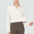 thumbnail image 1 of uublik Womens Windbreaker Jacket Long Sleeve Casual Loose Outwear with Pockets White Clothes, 1 of 4