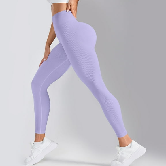 uublik Yoga Work Pants for Women Purple High Waisted Full Length Soft Yoga Pants for Workout Athletic Daily