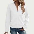 thumbnail image 1 of uublik Zip Up Jackets for Women Long Sleeve Casual Loose Outwear with Pockets White Clothes, 1 of 5