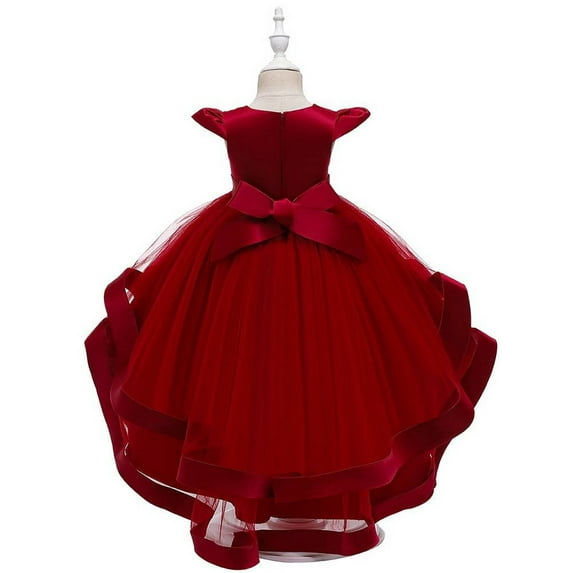 uukiA Child Girl Lace Tuxedo Wedding Party Princess Dress