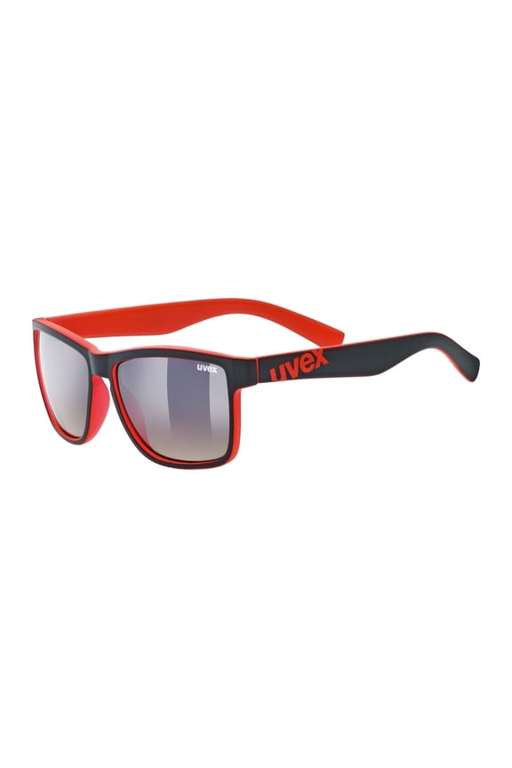 LGL 39 Sunglasses Black Matte Red/Light Mirror Brown, Degressive - 100% UV Protection