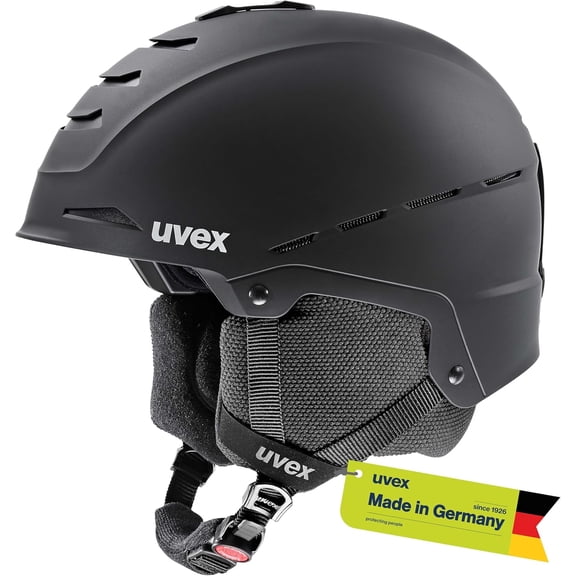 uvex Legend 2.0, Adjustable Ski and Snowboard Helmet with Closable Ventilation System, Adult, Black Matte, Size. M