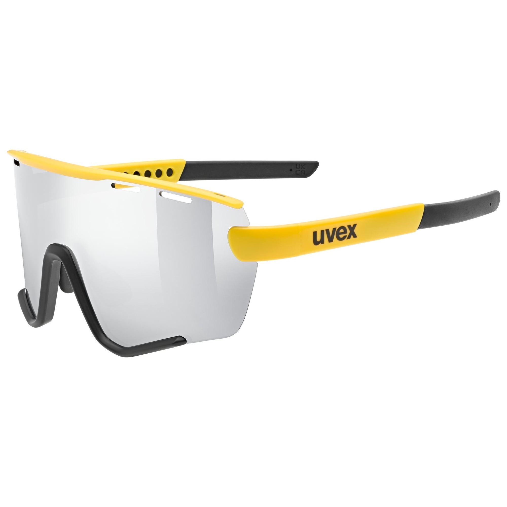uvex Unisex - Adults sportstyle 236 Set Sports eyewear - sunbee-black matt/silver