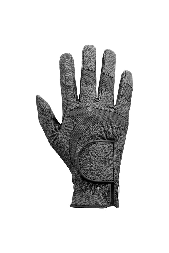 i-performance 2 - Breathable Equestrian Gloves for Adults - Black, Size 6.5