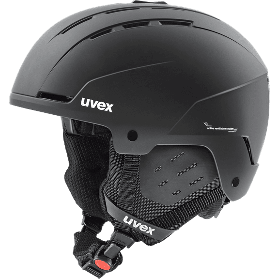 Uvex Stance Closable Ventilation and Comfort Padding Ski and Snowboard Helmet for Adults, Black Matte, Size S