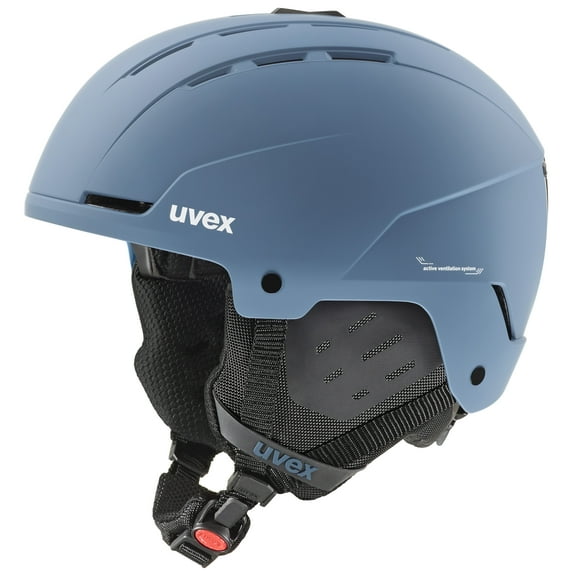 Uvex Stance Ski and Snowboard Helmet with Closable Ventilation, Comfort Padding, Stone Blue Matte, Size M