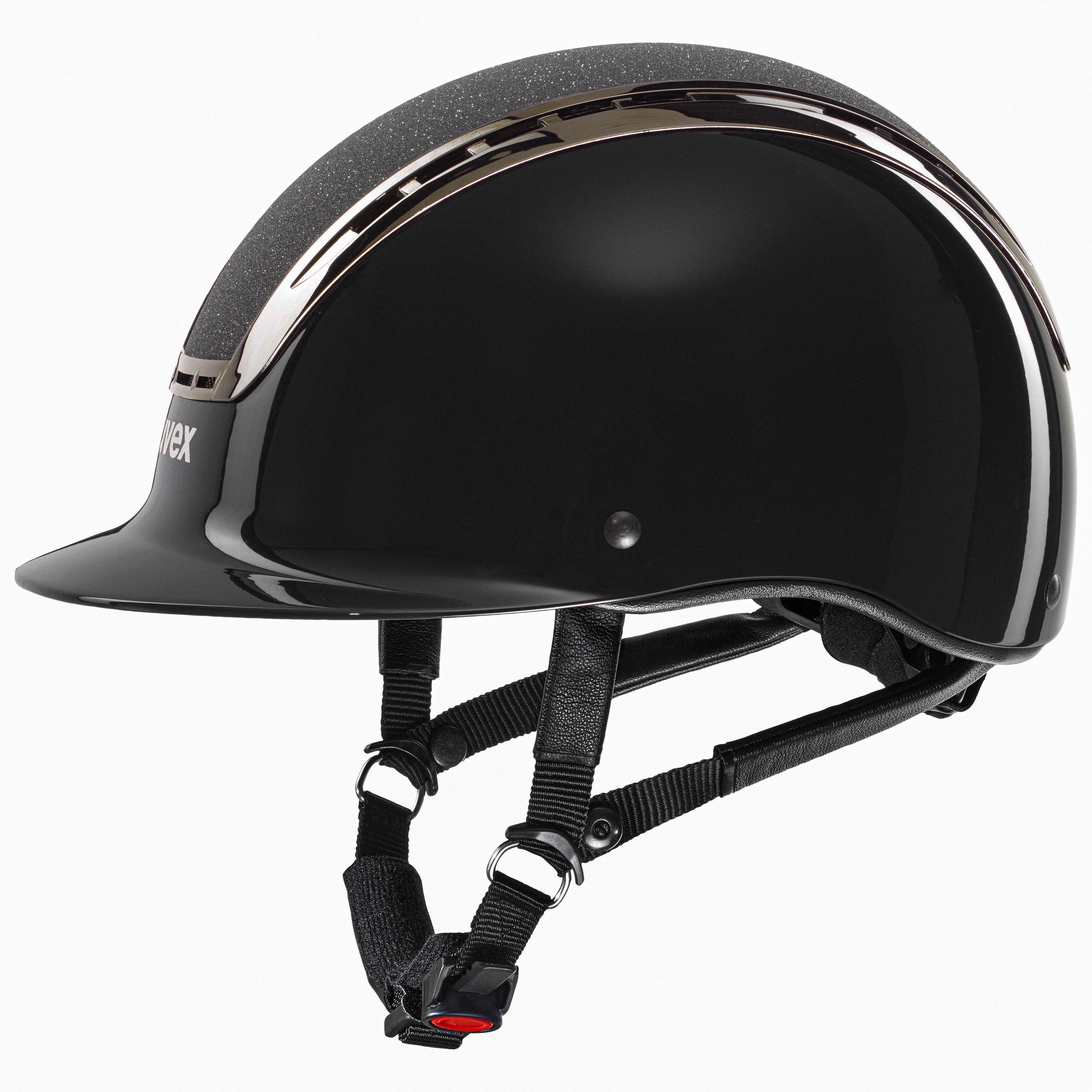 Uvex Suxxeed Blaze Adjustable and Ventilated Equestrian Helmet for Adults, Black Shine, XS-S