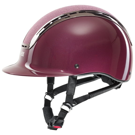 Uvex Suxxeed Blaze Adjustable and Ventilated Equestrian Helmet for Adults, Burgundy Shine, XS-S