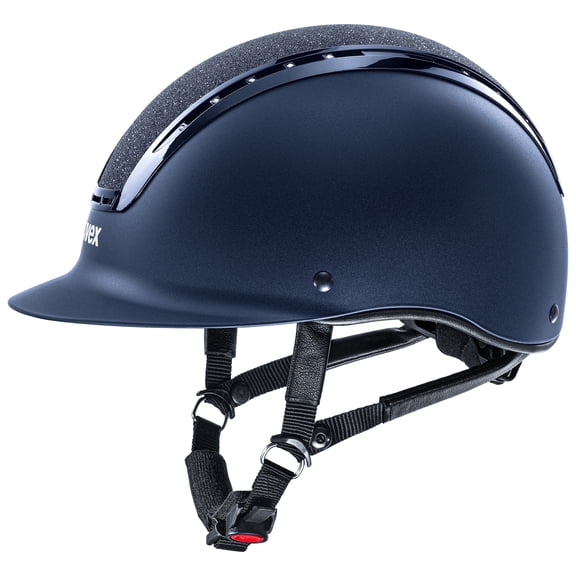 Uvex Suxxeed Starshine Equestrian Helmet with Swarovski Crystals, Navy Matte, Size XS-S