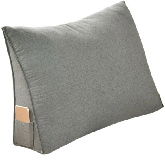 uvwlwu 20 * 28 * 7.8in Triangular Headboard Pillow Twin For Dorm Headboard Bed Pillows Bolster Cushion Bed Bolster Triangular Backrest Reading Pillow For Bed With Removable 70x50cm(Dark Gray,B)