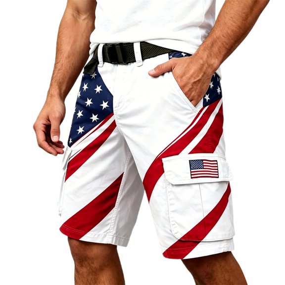 uvwlwu 250 Anniversary Usa,Independence Day Print Casual Cargo Shorts for Comfortable Outdoor Wear with Pocketing and Relaxed Fit
