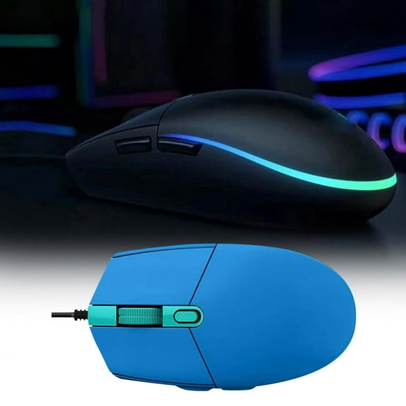 uvwlwu 2nd Generation Wired Gaming with LIGHTSYNC RGB Rainbow Optical Effects 8000 DPI High Precision Sensor and 6 Programmable Buttons for PC Laptop(Blue)