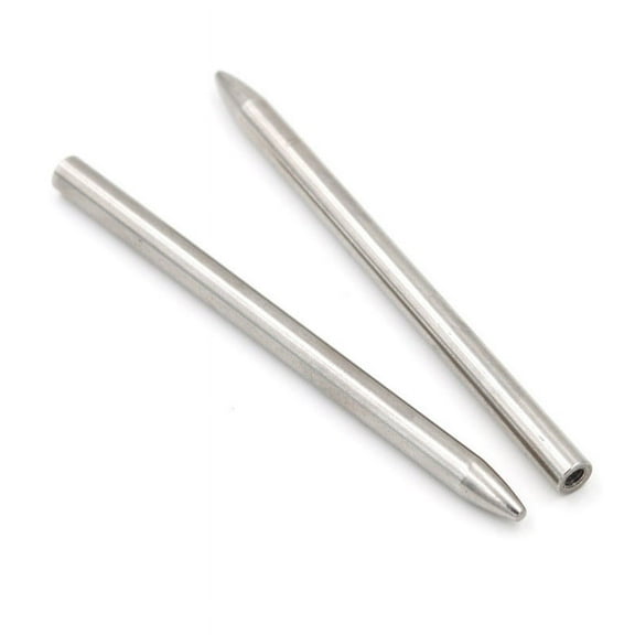 uvwlwu 2pcs 550 Paracord Fids Lacing Stitching Weaving Needles Stainless Steel(,Silver)