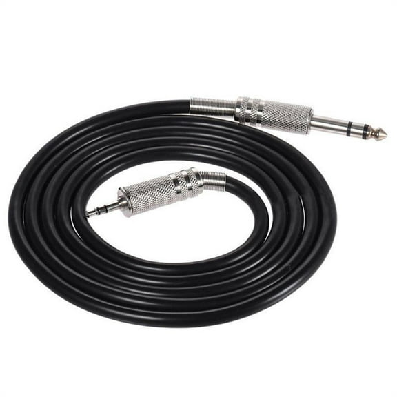 uvwlwu 4.9ft 3.5mm 1/8 inch Male to 6.35mm 1/4 inch Male TRS Stereo Audio Cable Ho I6D9(Black)