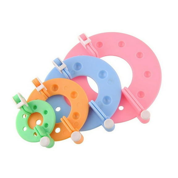uvwlwu 4 Size Pompom Maker Fluff Ball DIY Tool Weaver Needle Knitting Craft(Multicolor)