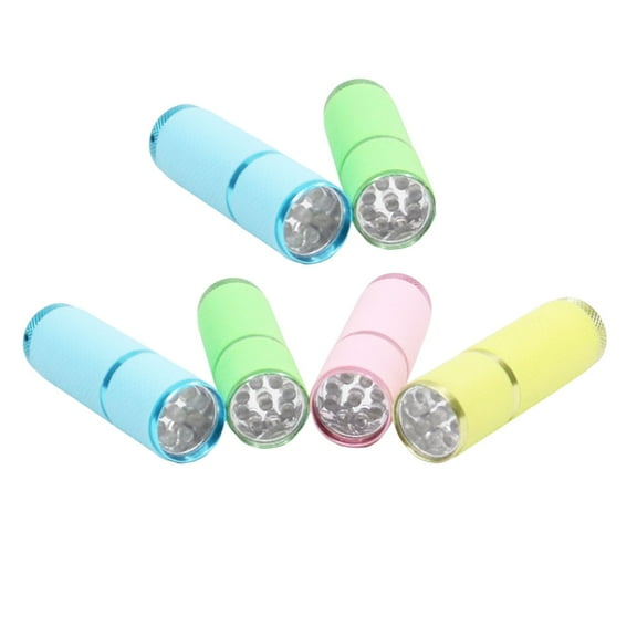 uvwlwu 6 Pack Rubber Coated Mini Flashlights With Straps Portable Handy Lights For Camping Hiking Indoor Luminous Flashlight Fluorescent Detection Lamp(Yellow)