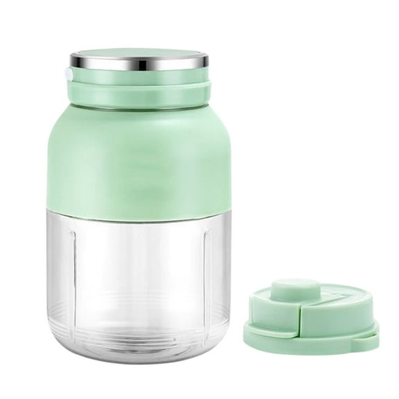 uvwlwu A Household Mini Portable Juice Cup With Double LIDS(Green,16cm)