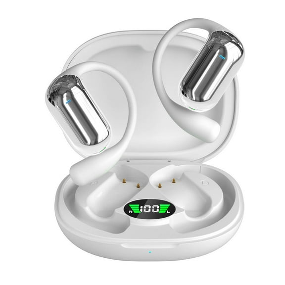 uvwlwu AI Translation Wireless Headset Real 144 Language Open Ear Earbuds For Travel Business Android Devices(Clear)