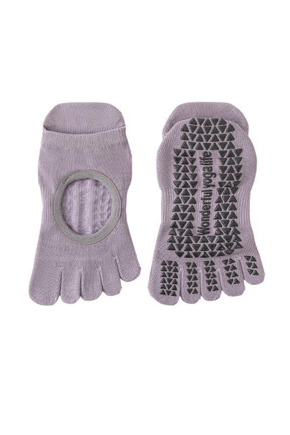 uvwlwu Advanced Grip Socks with Silicone Padding Toe Separator for Enhanced Yoga Workouts and Athletic Arch Support Breathable Comfort Design(Purple)