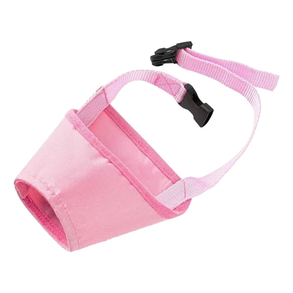 uvwlwu AntiBite Dog Muzzle With Breathable Fabric Quick Release Adjustable Strap Muzzle For Different Dog Breeds Outdoor Activities(Pink,17x22cm)