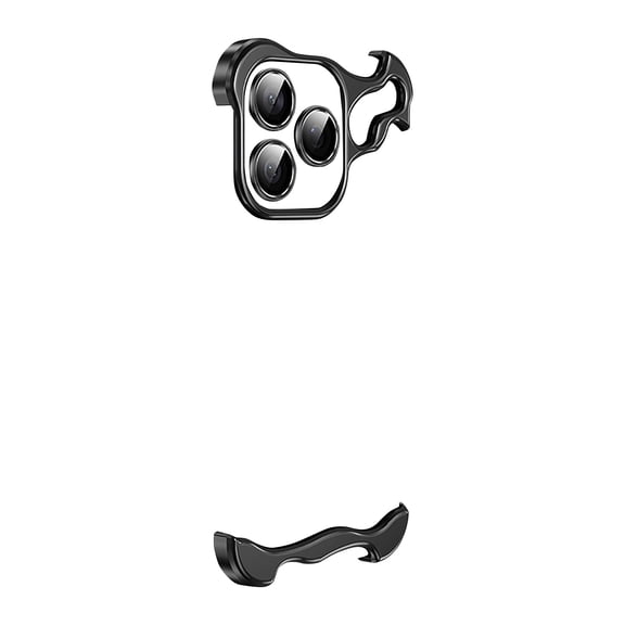 uvwlwu Arc Designed For 15 Pro Max Minimalist Protective Absorption Aerospace Grade Aluminum Phone Cover(Black)