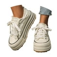 thumbnail image 1 of uvwlwu Casual Shoes for Women Shoes With Thick Sole For Everyday Wear Stylish Low Top Sneakers With Lace Up Design Comfortable Fashion Footwear For All Seasons For Jeans, 1 of 9