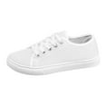 thumbnail image 1 of uvwlwu Casual Shoes for Women Shoes Fashionable Unisex Lace Up Canvas Sneakers Comfortable Flat Breathable Everyday Wear For Women Men, 1 of 9