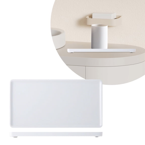 uvwlwu Ceramic Jewelry Tray Rectangle Bathroom Storage Tray Toothbrush Holder & Organizer For Vanity And Bathroom(A)