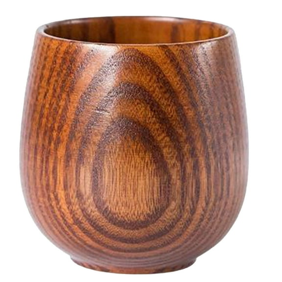 uvwlwu Charred Wooden Drinking Glass for and Tea Natural Wood Tumbler Ideal for Father Husband(Coffee)