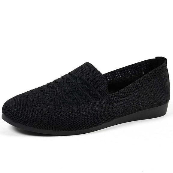 uvwlwu Comfortable Women's Casual Shoes Fashionable On For Everyday Wear With Closed Toe Design Ideal For All Seasons(Black,8.5)