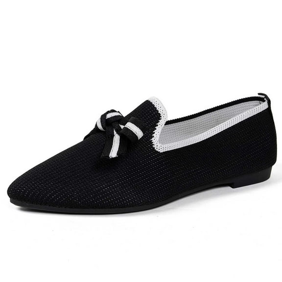 uvwlwu Comfortable Women's Casual Shoes Fashionable On For Everyday Wear With Closed Toe Design Ideal For All Seasons(Black,9)