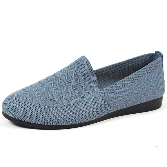 uvwlwu Comfortable Women's Casual Shoes Fashionable On For Everyday Wear With Closed Toe Design Ideal For All Seasons(Blue,6.5)