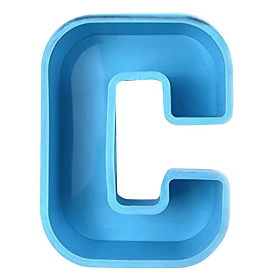 uvwlwu DIY Mold 26 Mold Alphanumeric English Cake Silicone Alphanumeric Cake Cake Mould(BlueC)
