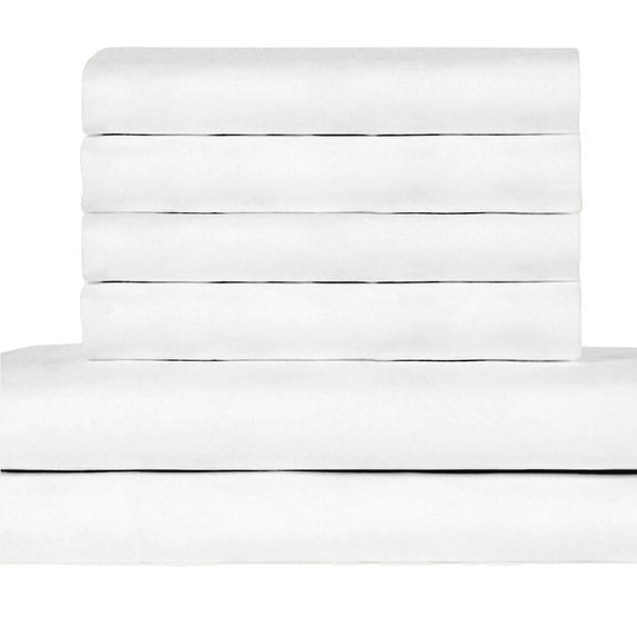 uvwlwu Deep Pocket Sheet Set, 4 Piece Bed Sheets For Mattress Up To 18 Inch, Sateen Weave Solid Color Bedding, Easy Care Hotel Style Sheets For Queen Bed(White,205cm)